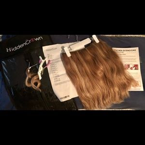 Hidden Crown 12 in. Halo extension- #812 Nat. Light brown with subtle highlights